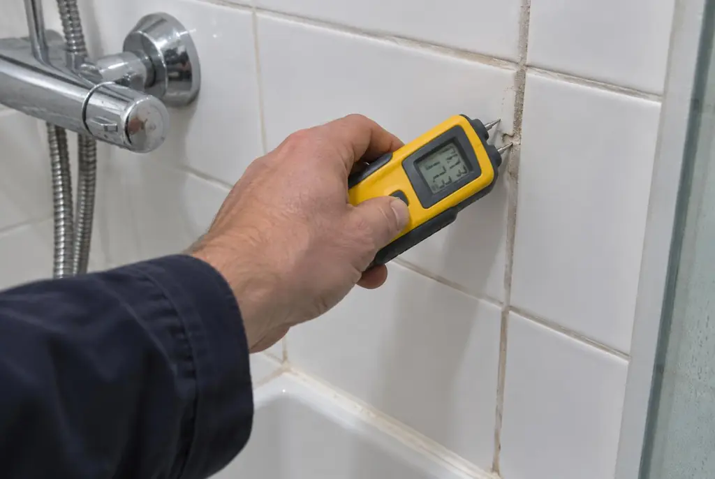 Lekdetectie Gouda – vochtmeter op badkamertegels bij de douche